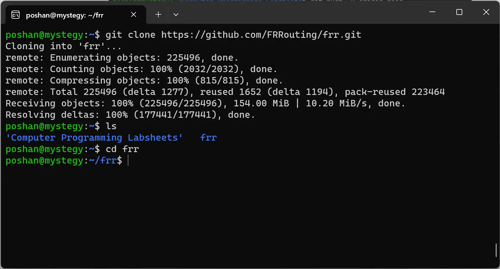 Cloning repository Cloning repository